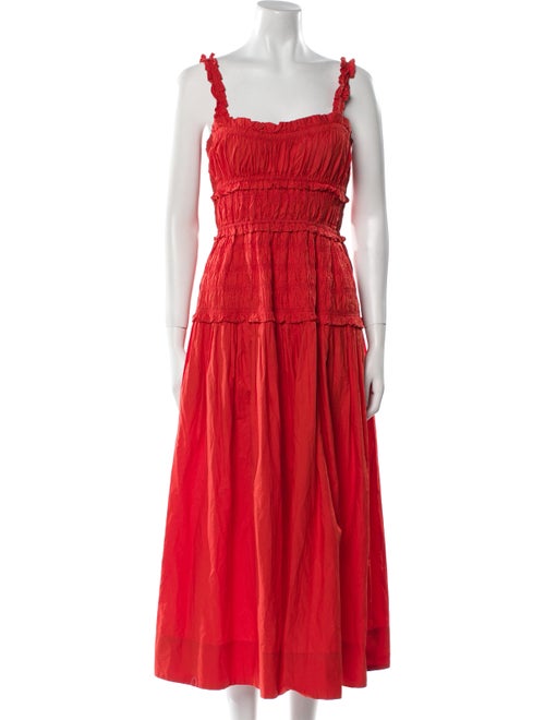 DÔEN Square Neckline Midi Length Dress