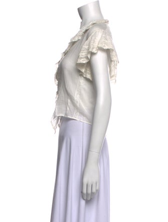 DÔEN V-Neck Short Sleeve Crop Top