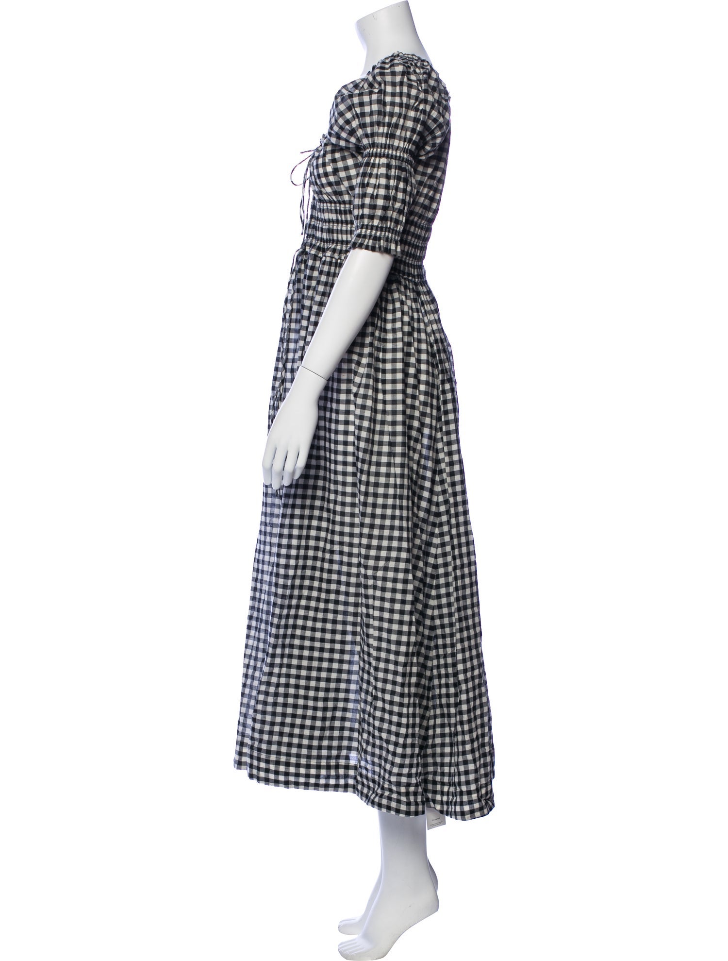 DÔEN Plaid Print Long Dress