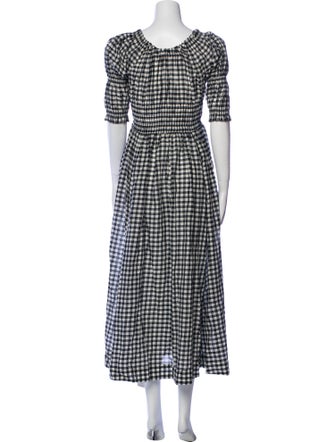 DÔEN Plaid Print Long Dress