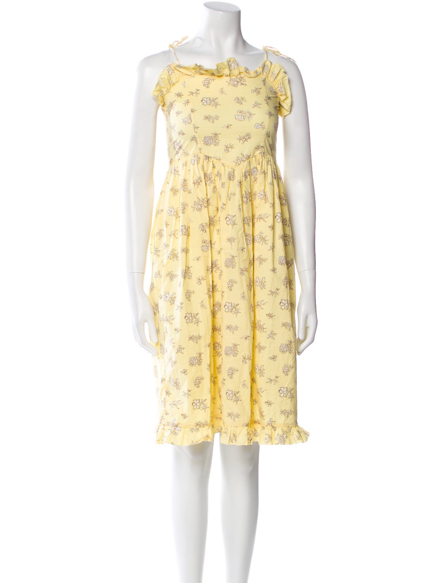 DÔEN Floral Print Knee-Length Dress