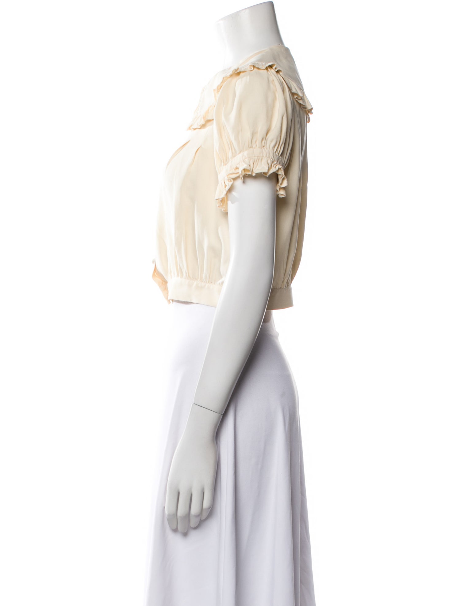 DÔEN Silk Crew Neck Crop Top