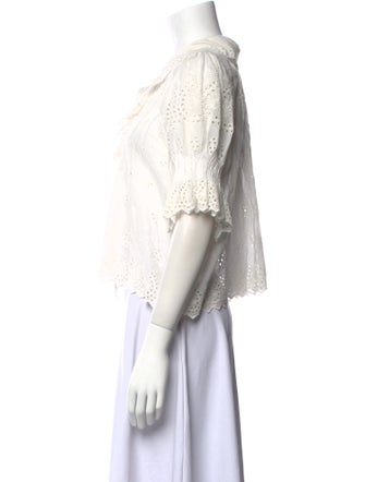 DÔEN V-Neck Short Sleeve Crop Top