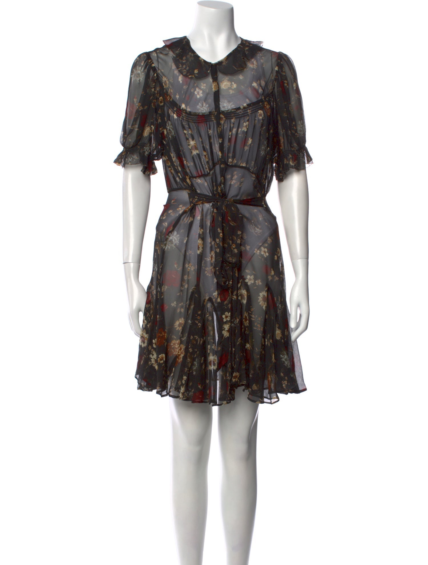 DÔEN Silk Knee-Length Dress