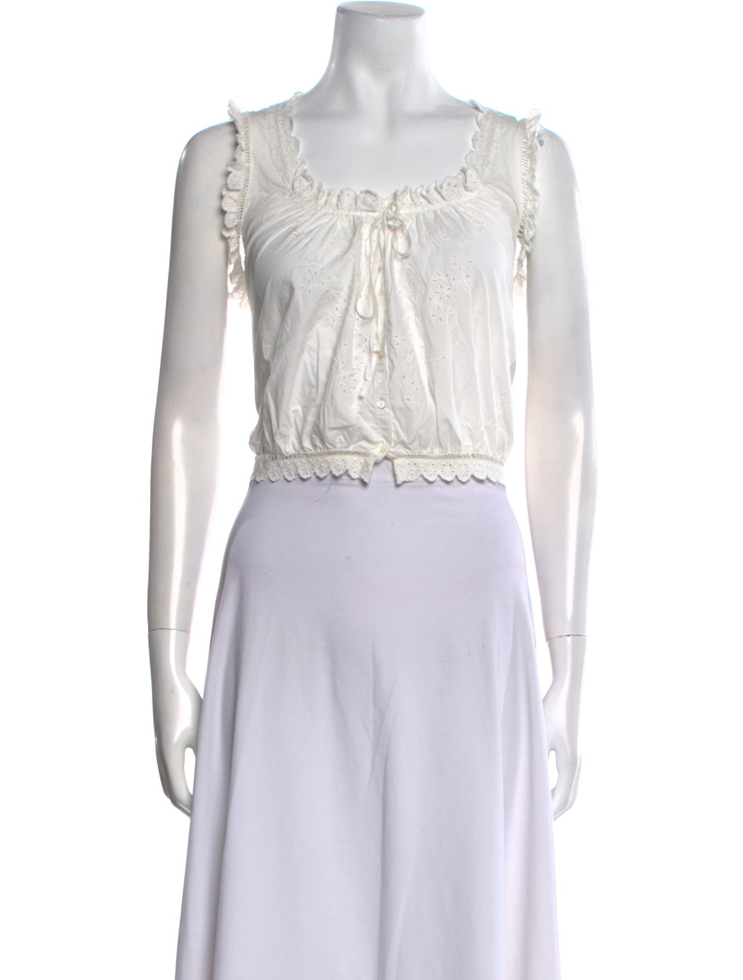 DÔEN Square Neckline Sleeveless Crop Top