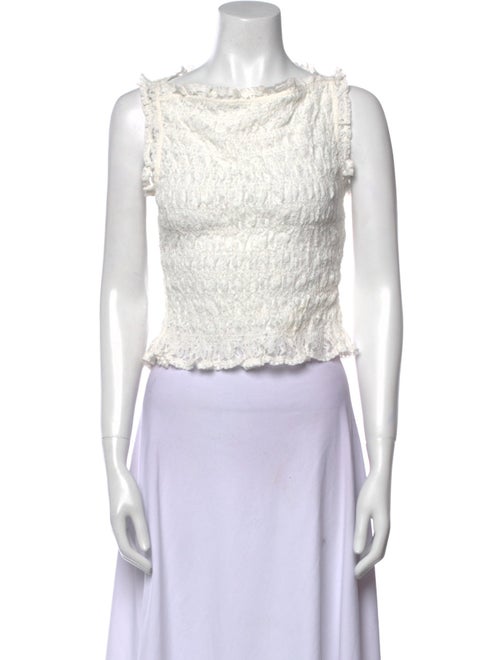 DÔEN Nylon Bateau Neckline Crop Top