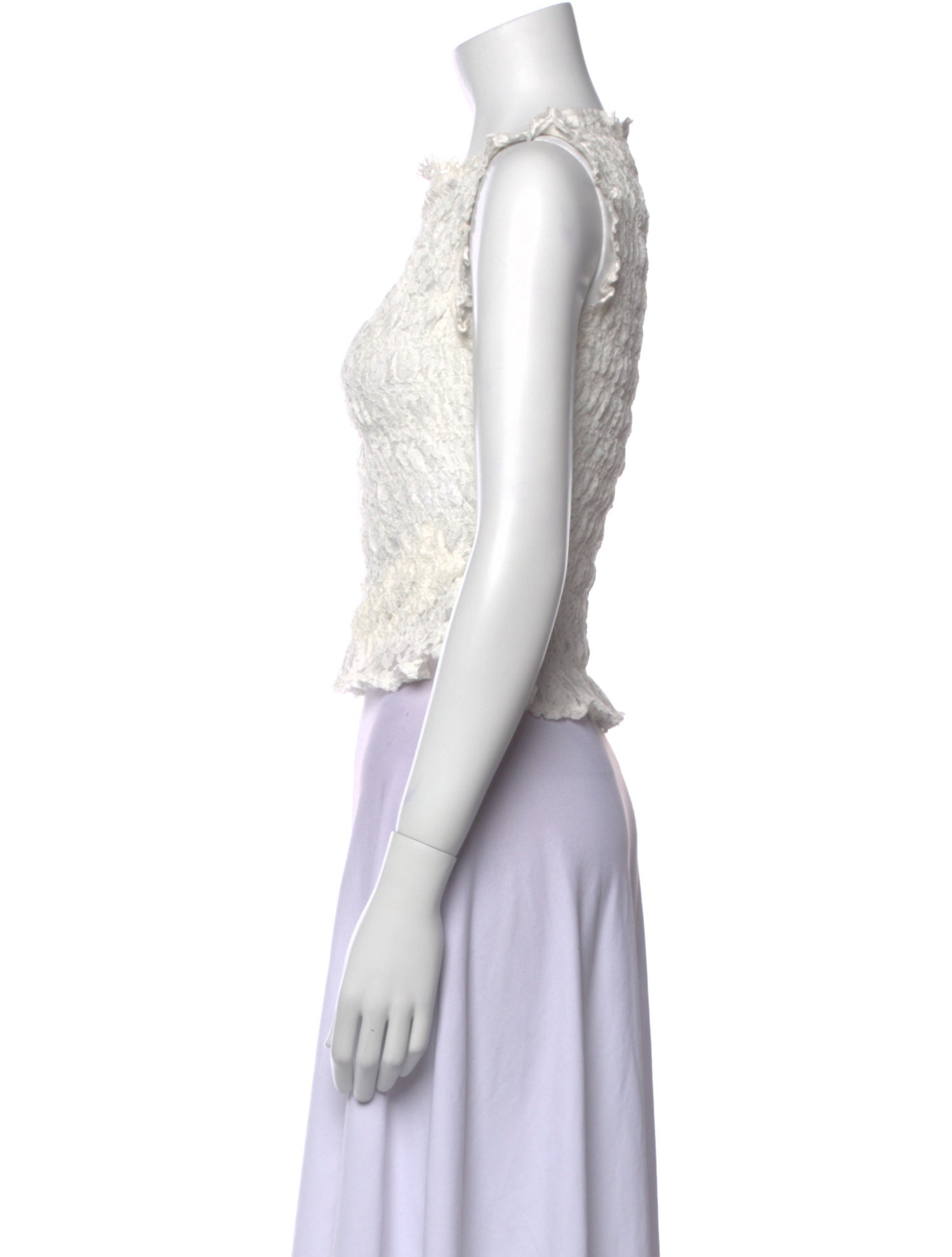 DÔEN Nylon Bateau Neckline Crop Top