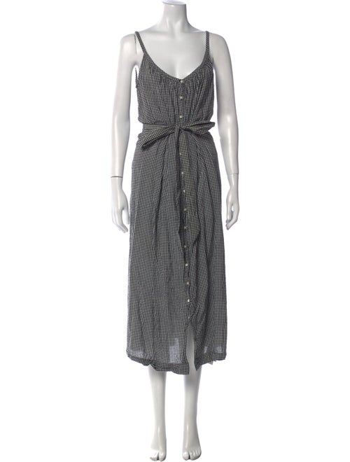 DÔEN Plaid Print Midi Length Dress