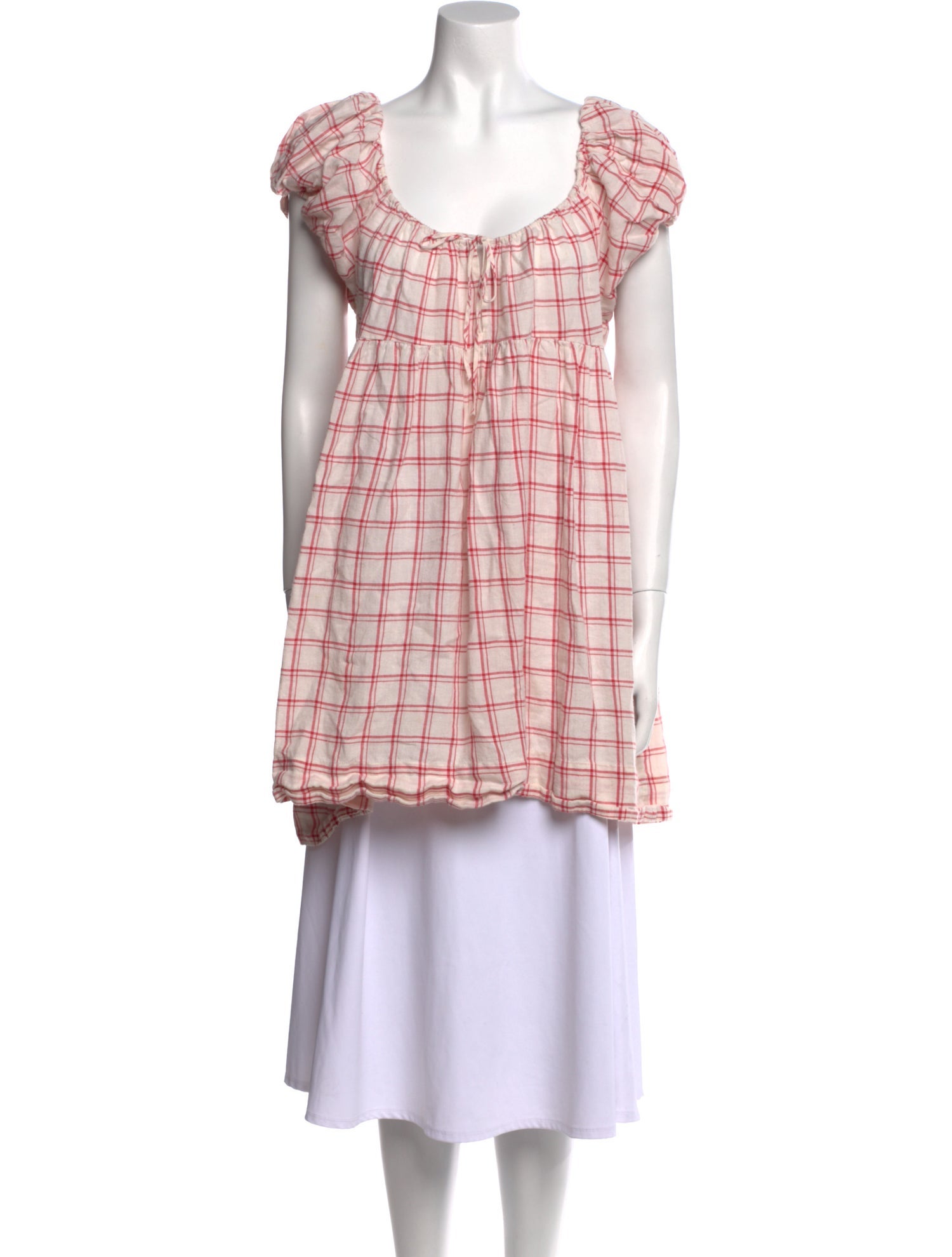 DÔEN Plaid Print Long Dress