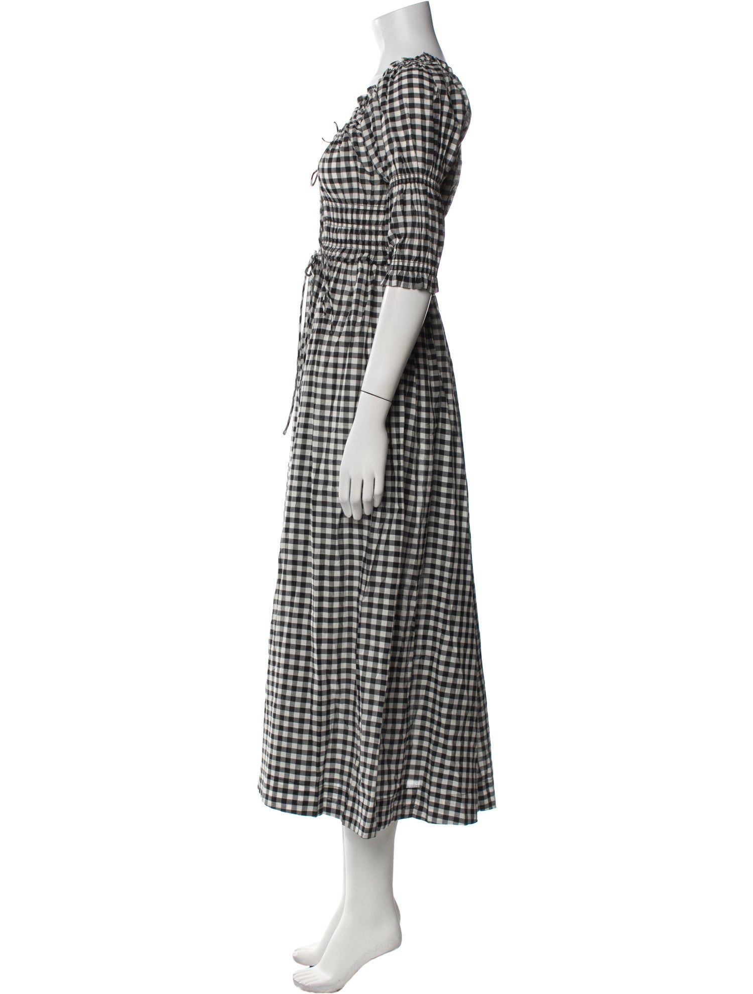 DÔEN Plaid Print Long Dress