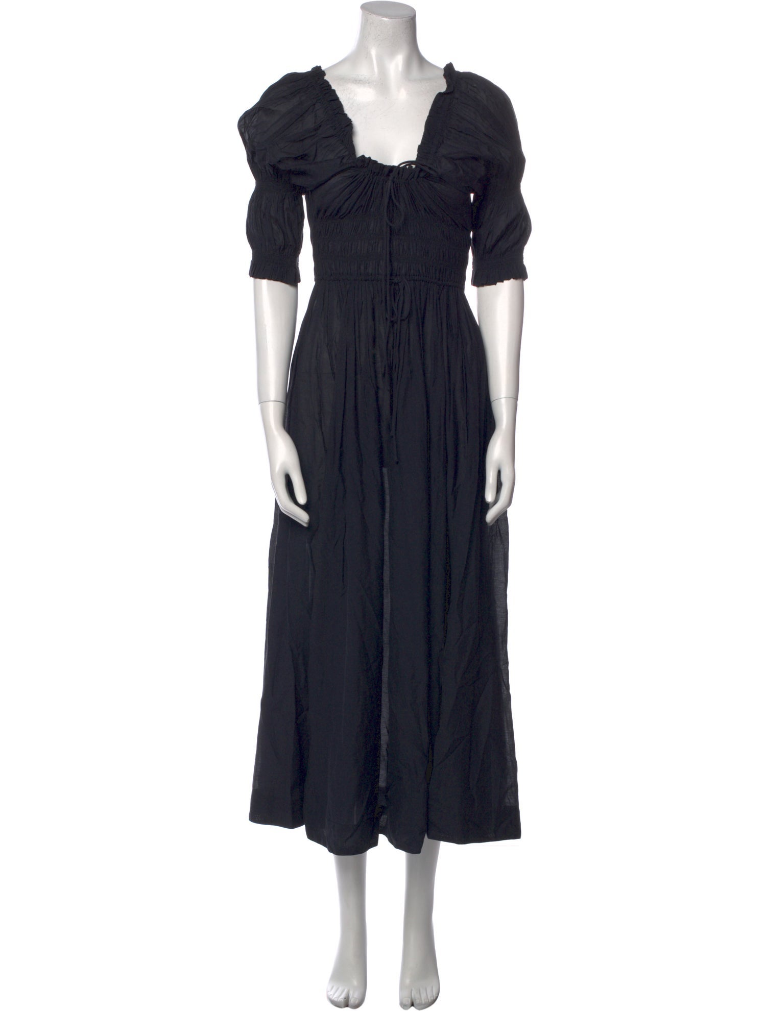 DÔEN Square Neckline Midi Length Dress