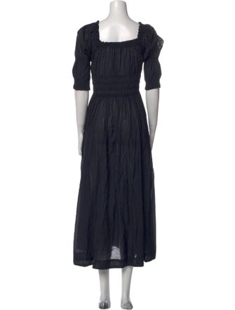 DÔEN Square Neckline Midi Length Dress