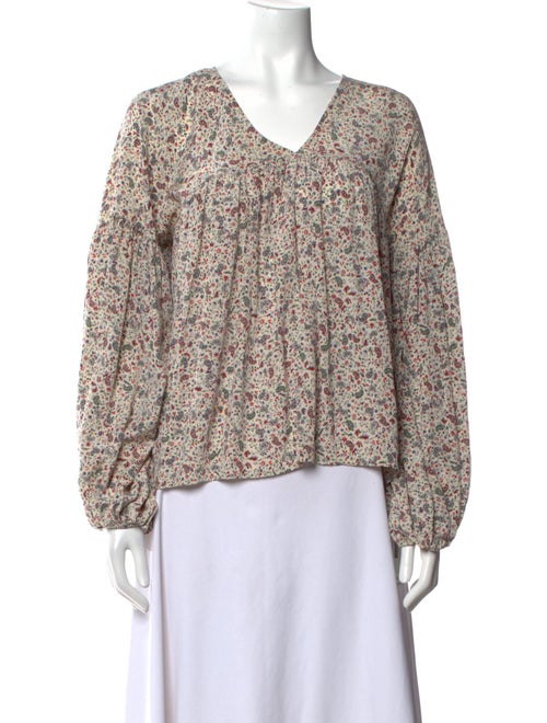 DÔEN Silk Paisley Print Blouse