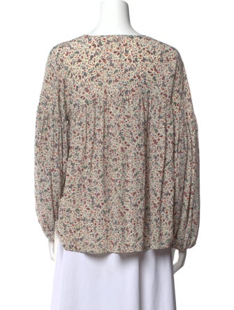 DÔEN Silk Paisley Print Blouse