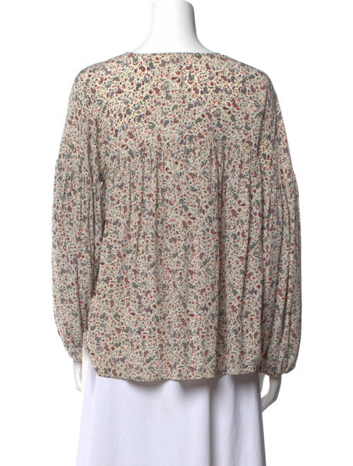 DÔEN Silk Paisley Print Blouse