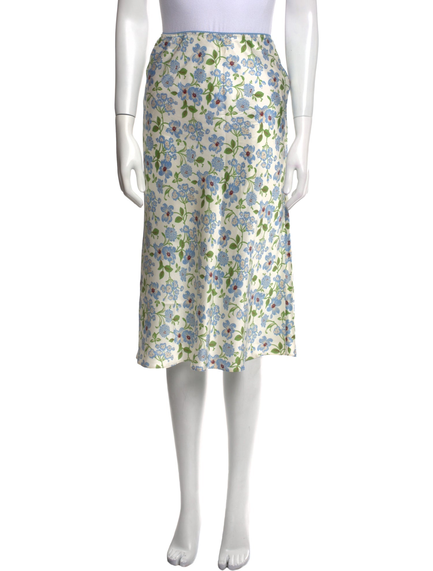 DÔEN Silk Knee-Length Skirt