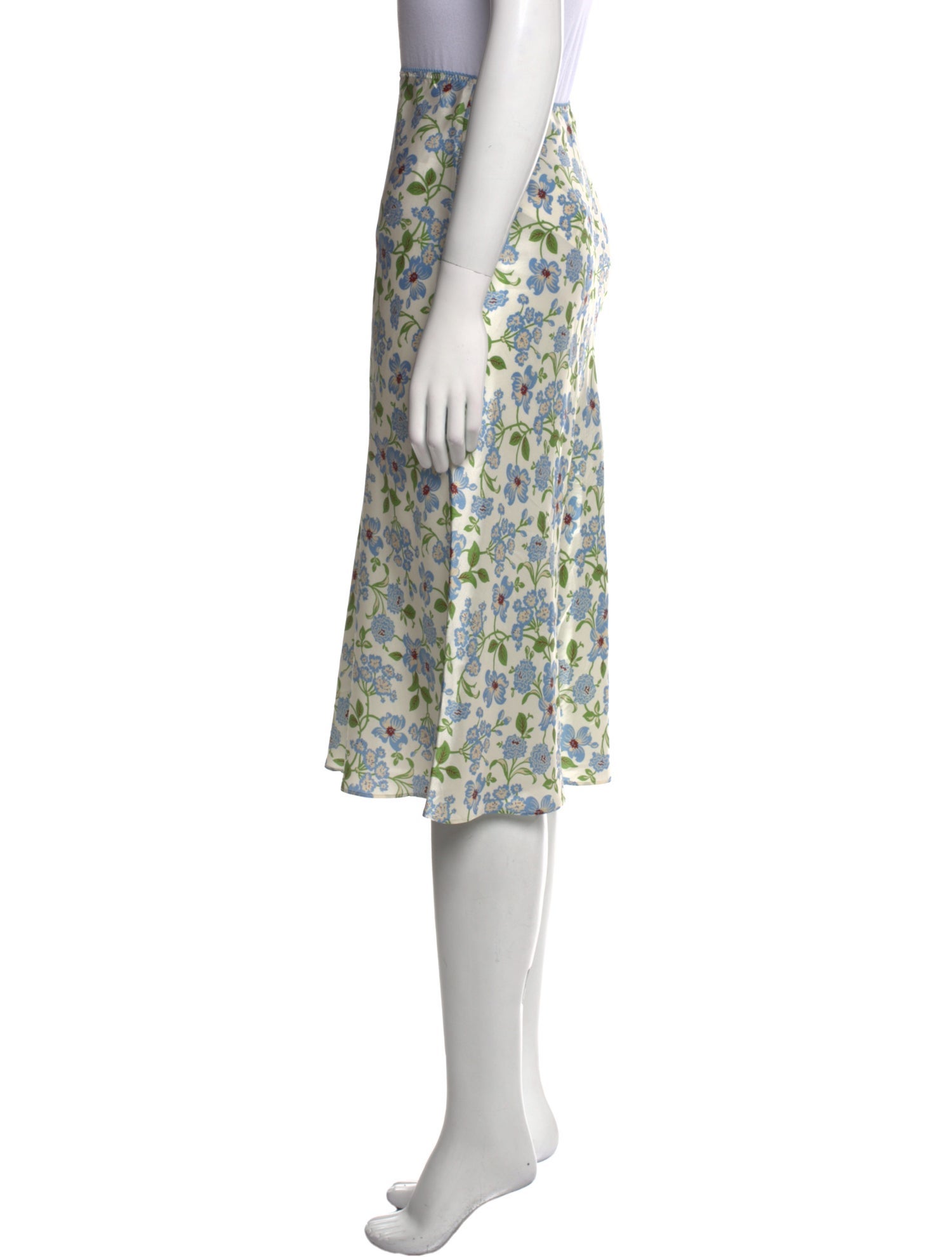 DÔEN Silk Knee-Length Skirt