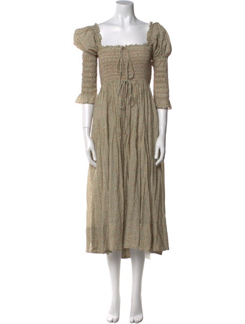 DÔEN Printed Midi Length Dress