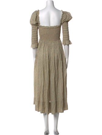 DÔEN Printed Midi Length Dress