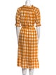 DÔEN Plaid Print Midi Length Dress