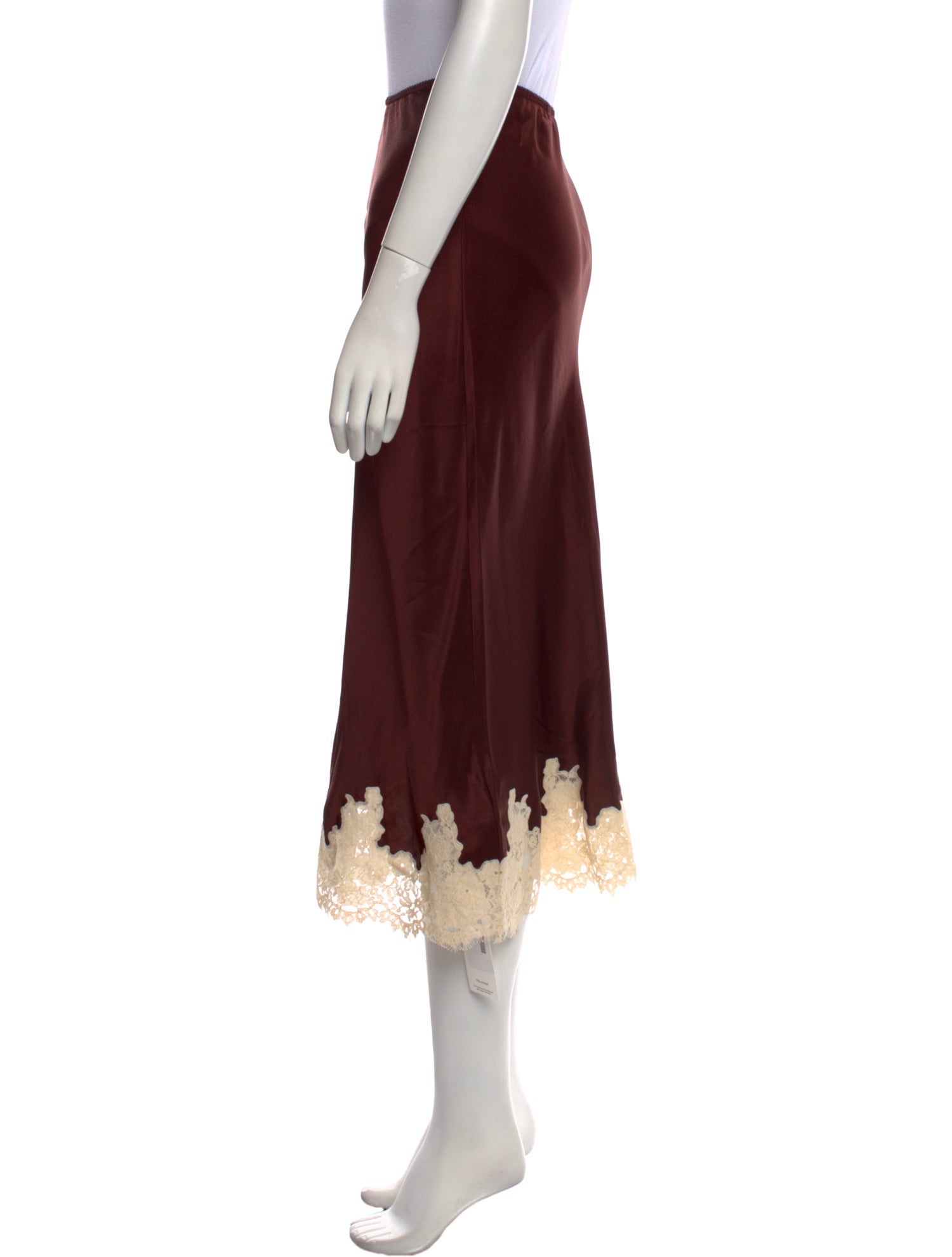 DÔEN Silk Midi Length Skirt