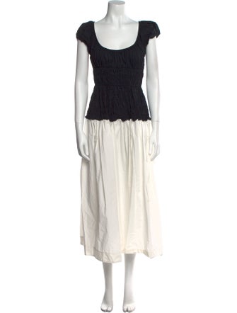 DÔEN Colorblock Pattern Long Dress