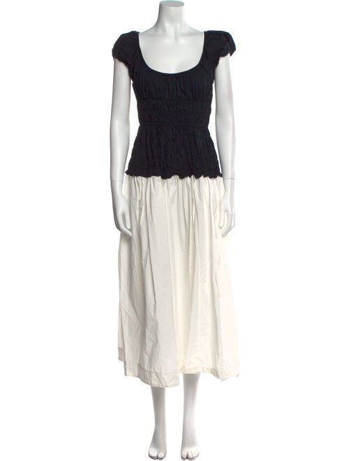 DÔEN Colorblock Pattern Long Dress