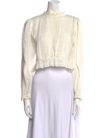 DÔEN Mock Neck Long Sleeve Crop Top