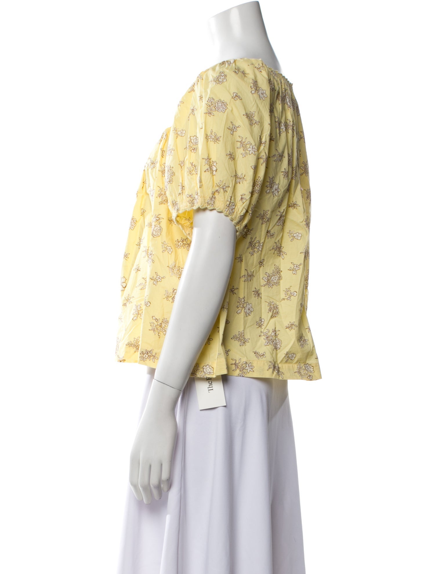 DÔEN Printed Scoop Neck Crop Top w/ Tags