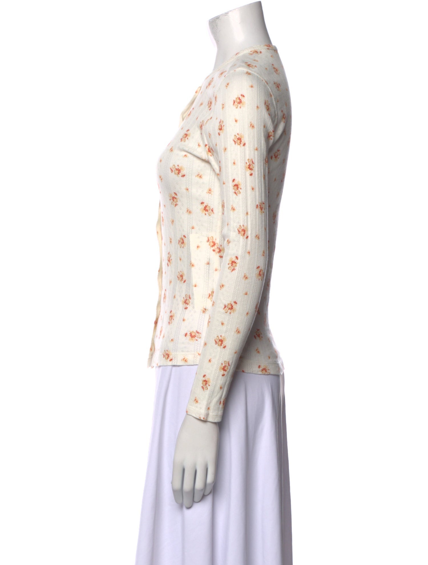 DÔEN Floral Print Crew Neck Sweater