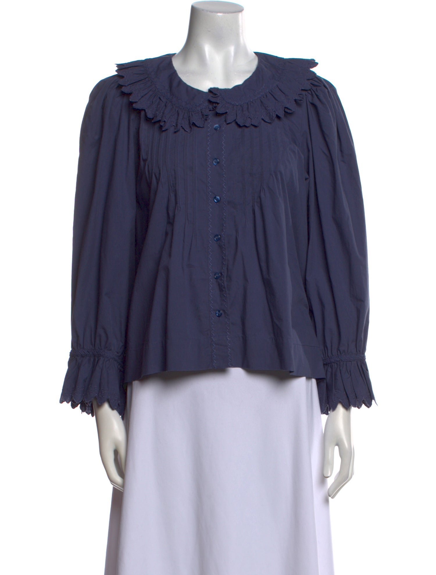 DÔEN Crew Neck Long Sleeve Blouse