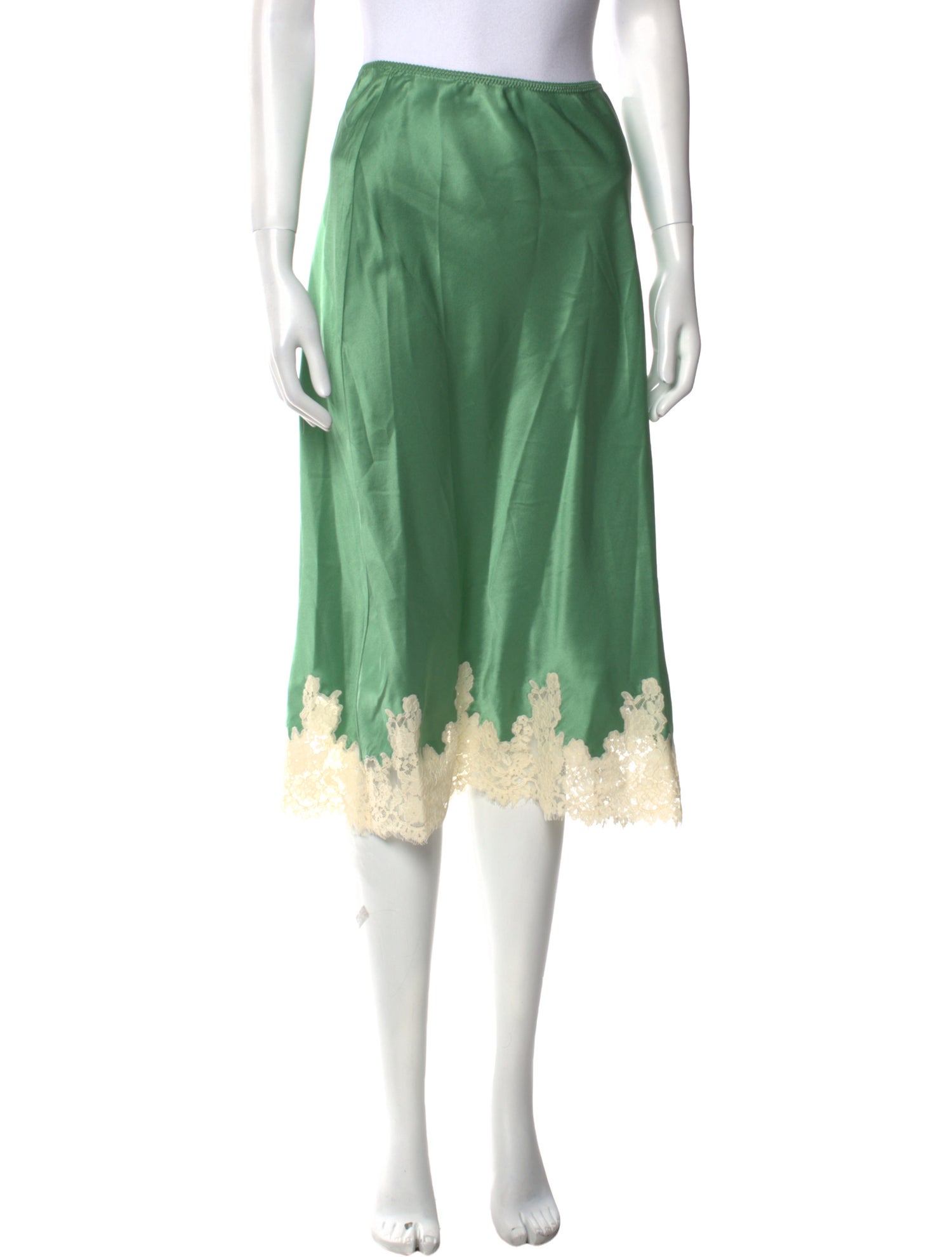 DÔEN Silk Knee-Length Skirt