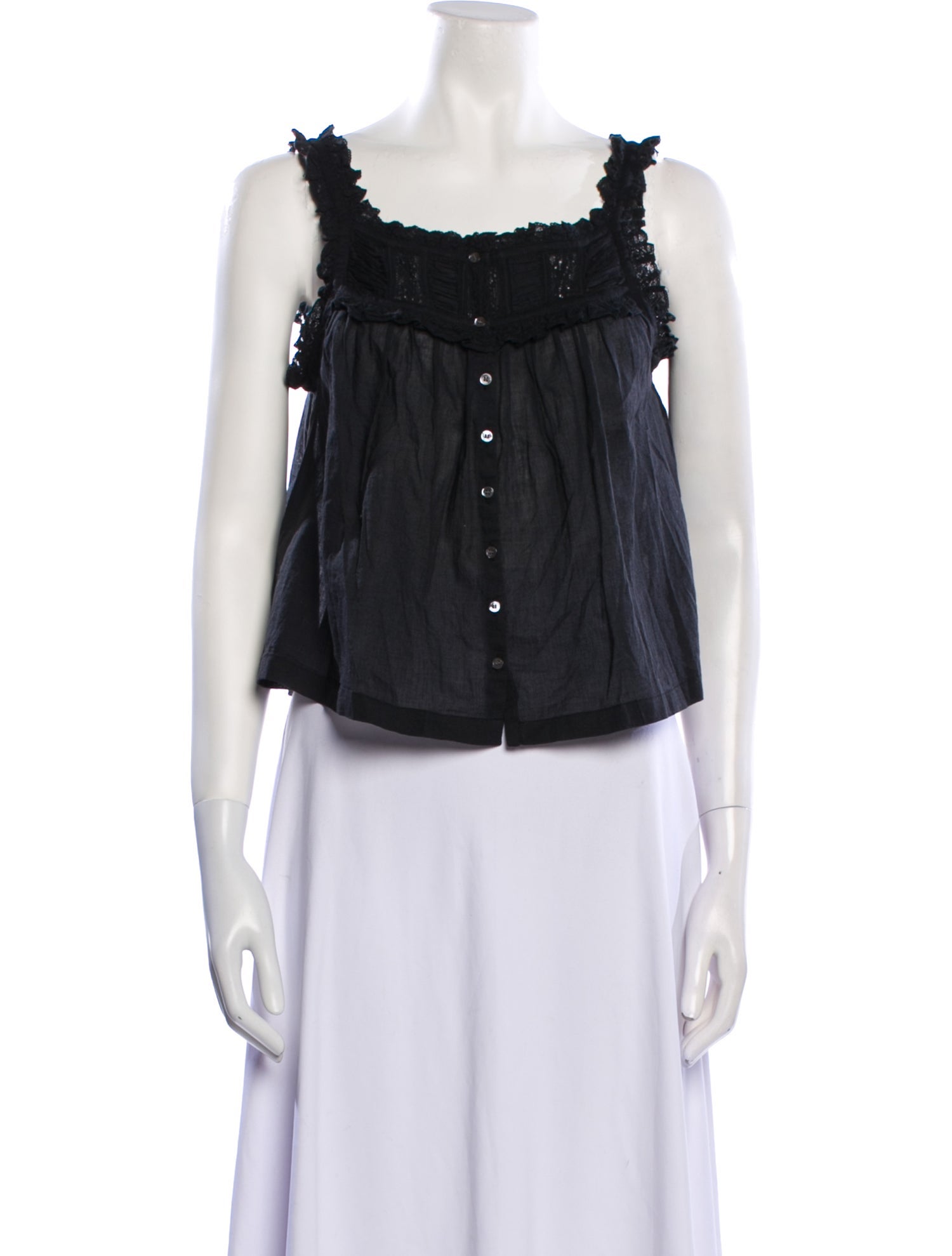 DÔEN Square Neckline Sleeveless Crop Top