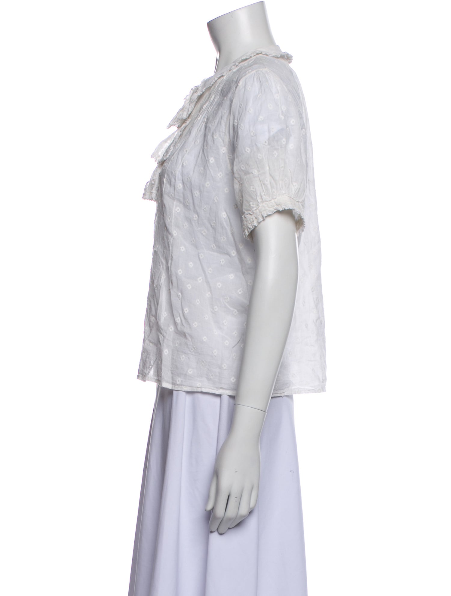 DÔEN Short Sleeve Button-Up Top