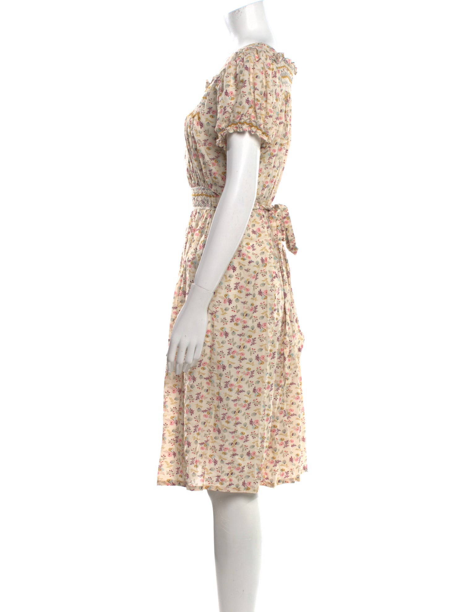 DÔEN Floral Print Knee-Length Dress