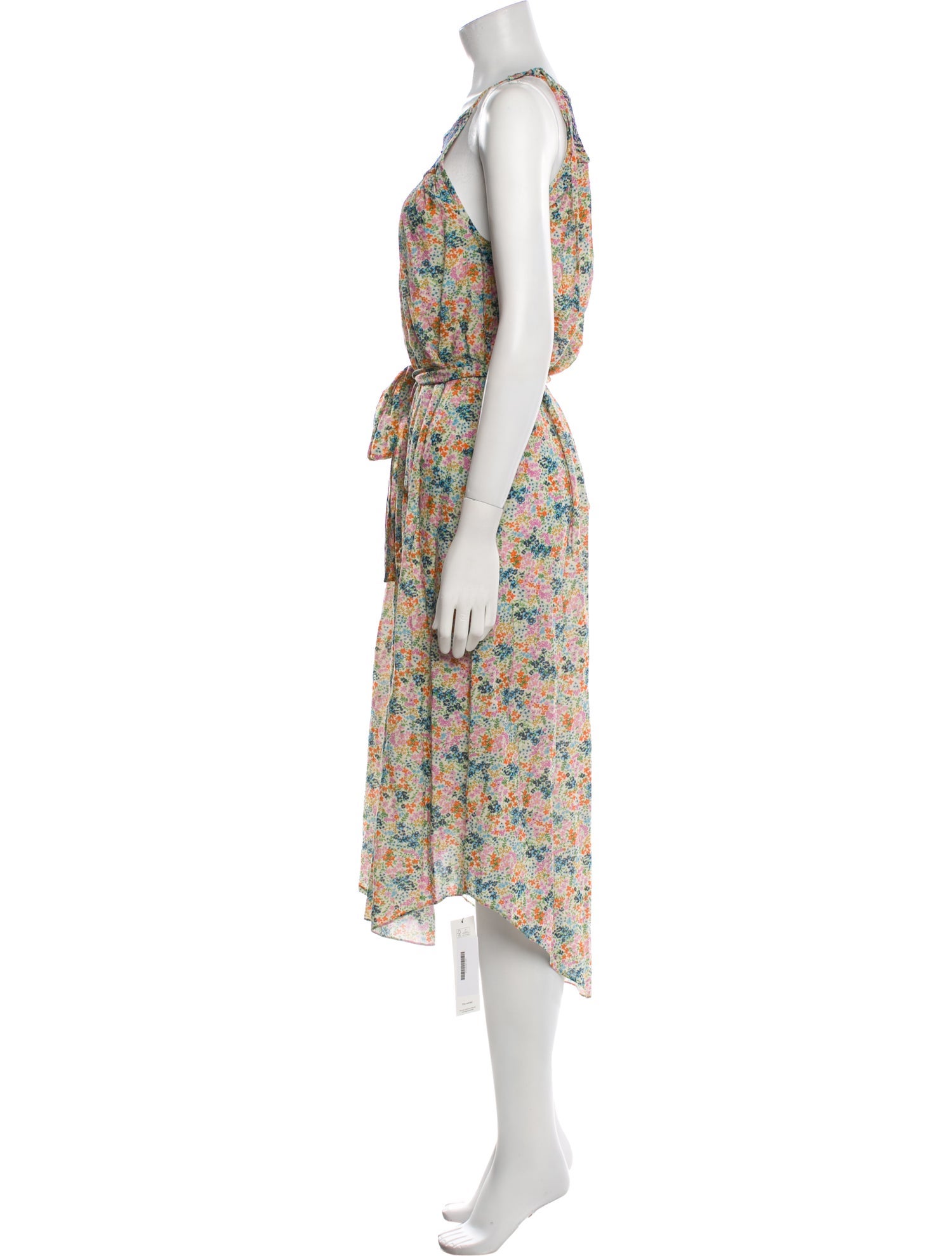 DÔEN Floral Print Midi Length Dress