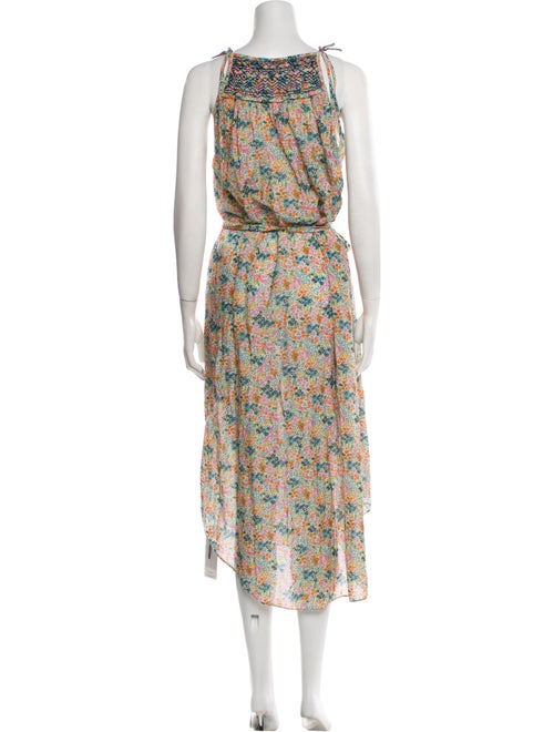 DÔEN Floral Print Midi Length Dress