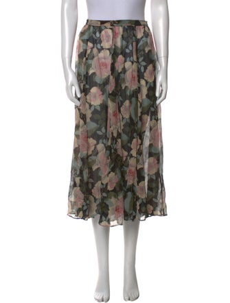 DÔEN Silk Midi Length Skirt