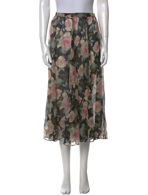 DÔEN Silk Midi Length Skirt