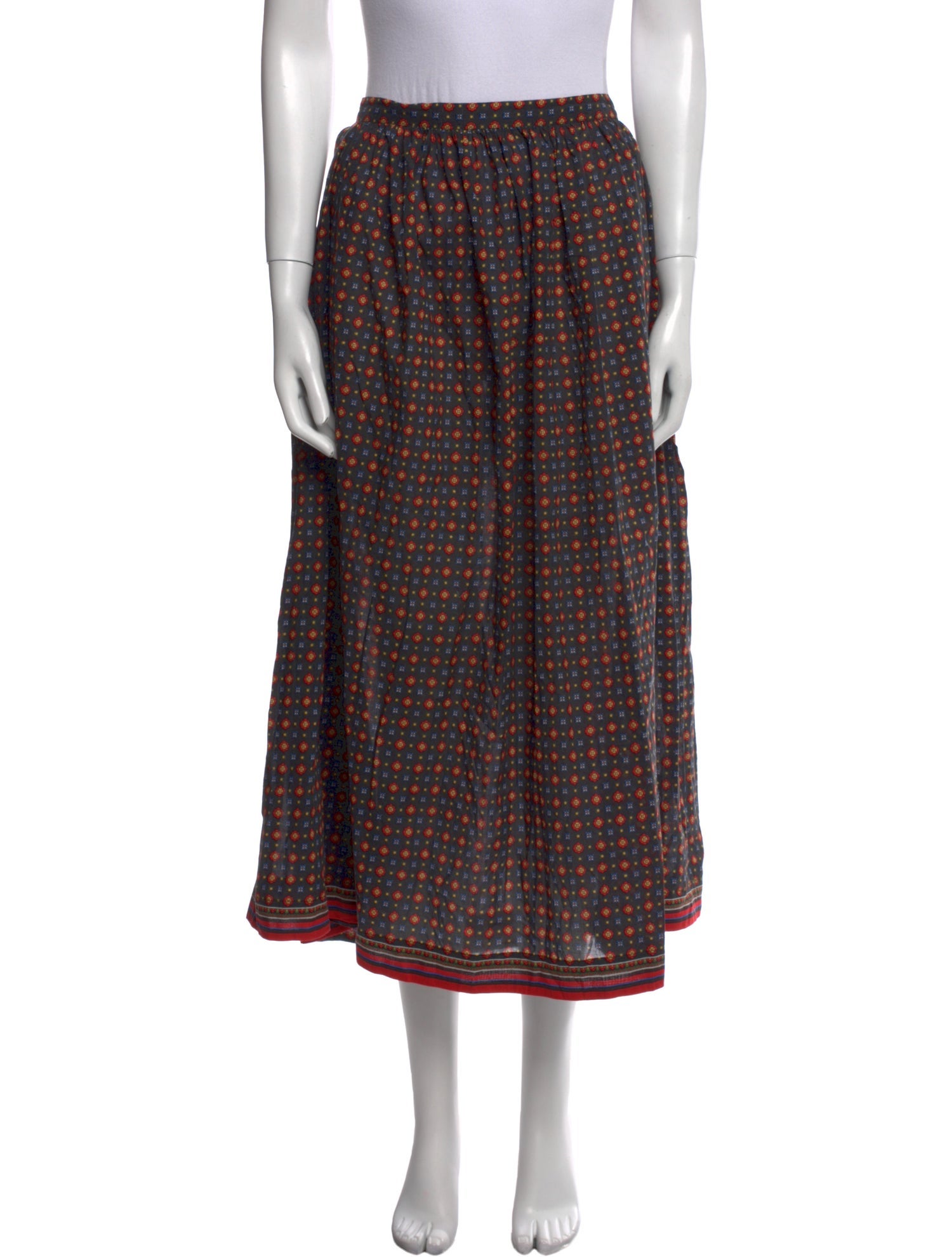 DÔEN Printed Midi Length Skirt