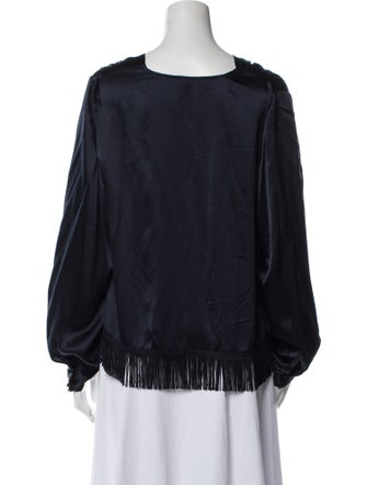 DÔEN Silk V-Neck Blouse