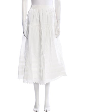 DÔEN Pleated Accents Midi Length Skirt