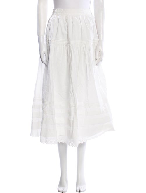 DÔEN Pleated Accents Midi Length Skirt