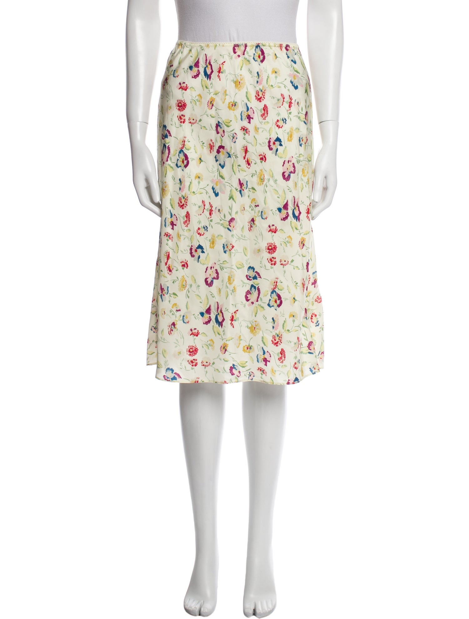 DÔEN Floral Print Knee-Length Skirt