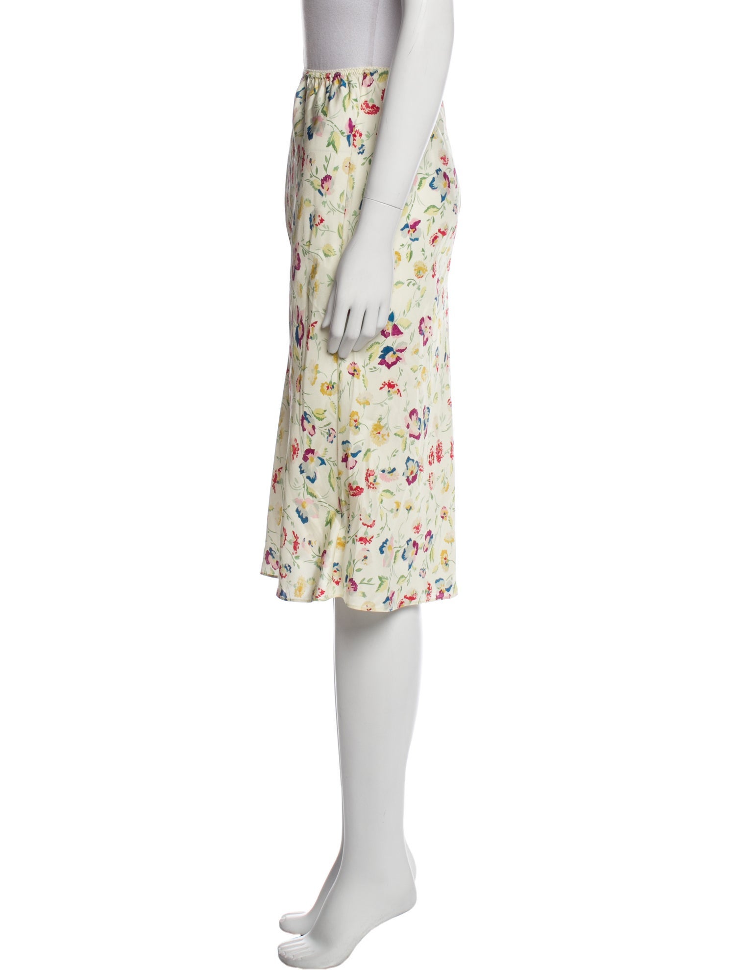 DÔEN Floral Print Knee-Length Skirt