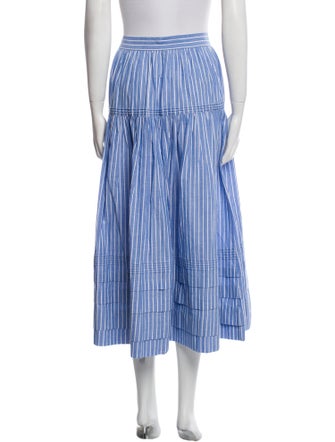 DÔEN Striped Midi Length Skirt