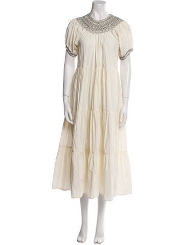 Dôen Dresses Crew Neck Long Dress S