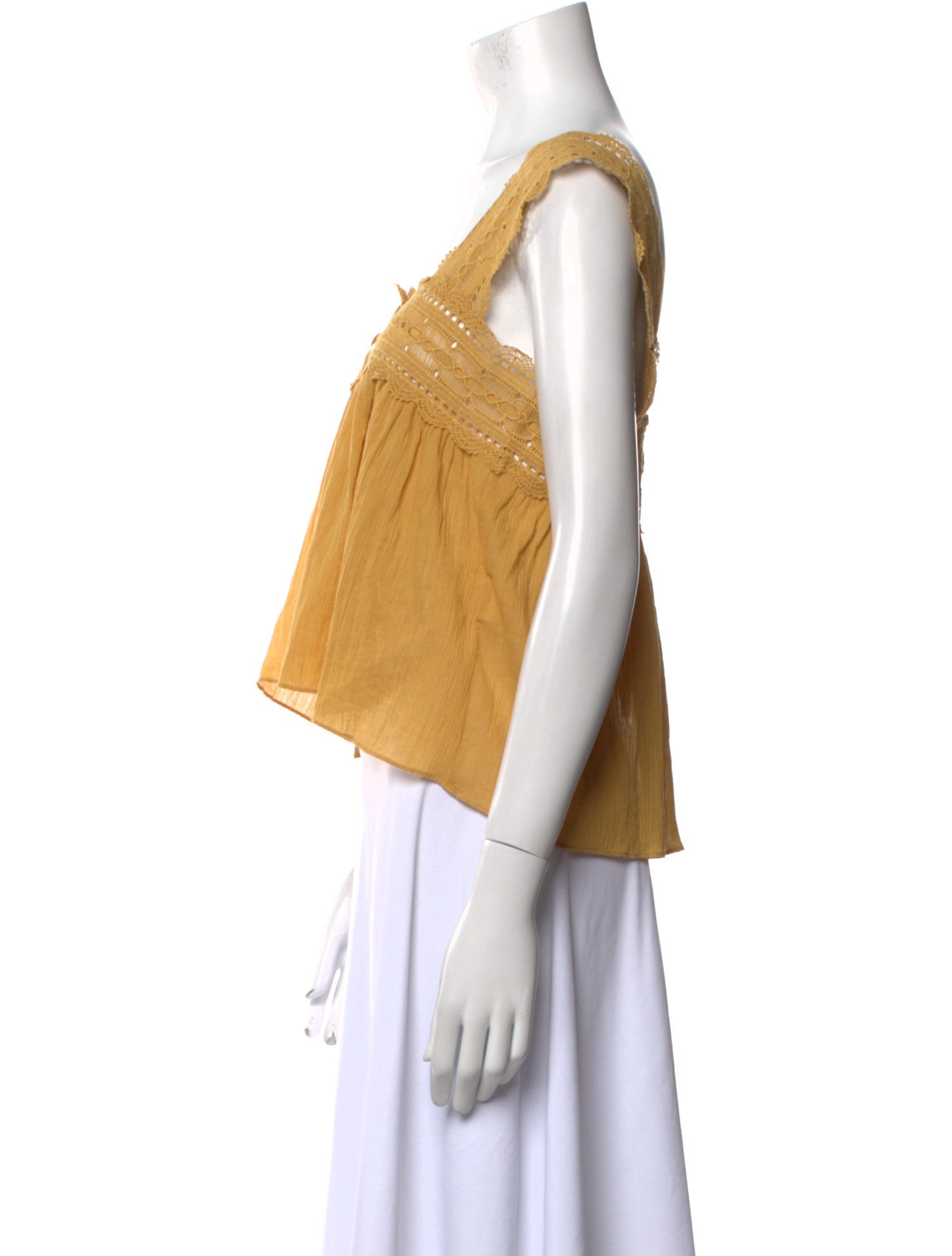 DÔEN Square Neckline Sleeveless Crop Top w/ Tags