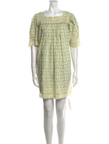 Dôen Dresses Floral Print Mini Dress L