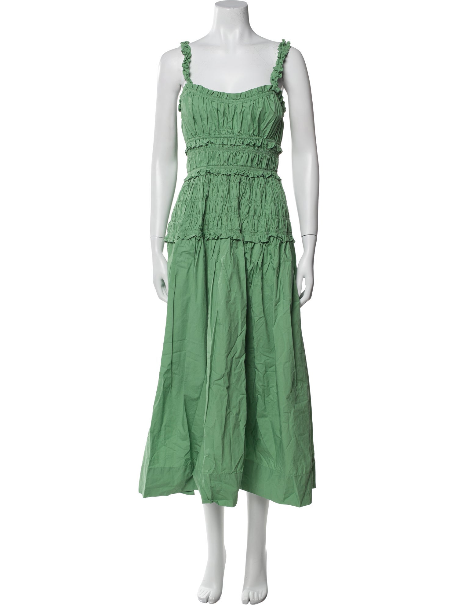 DÔEN Square Neckline Midi Length Dress